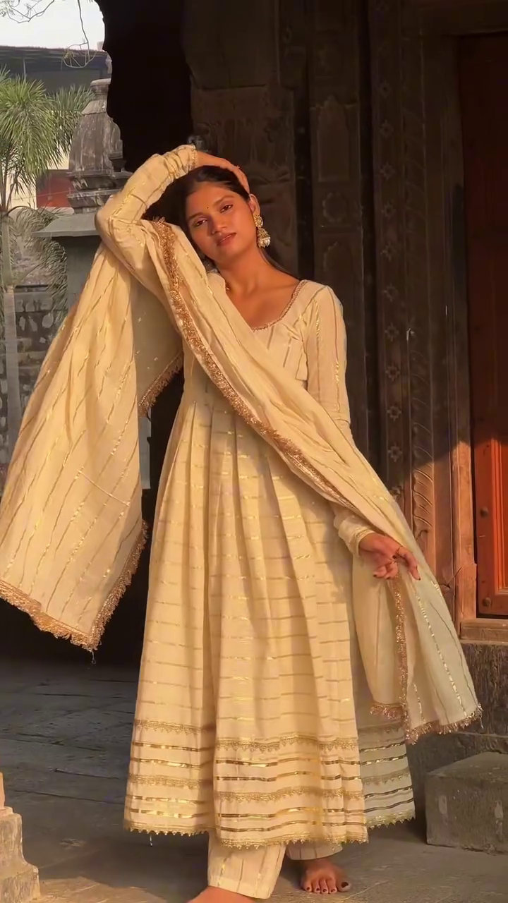 Ivory Royal Anarkali Set