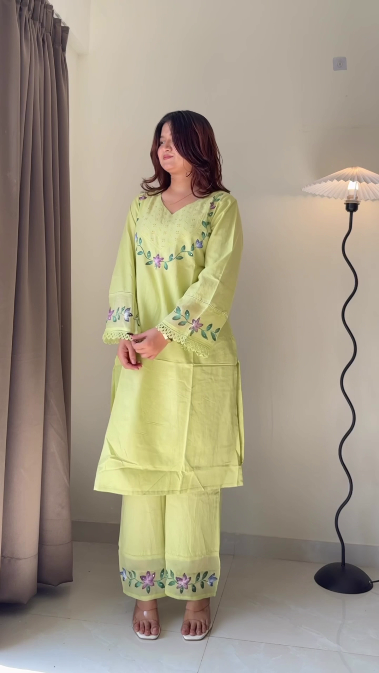 Scarlet Chic Embroidered Suit Set