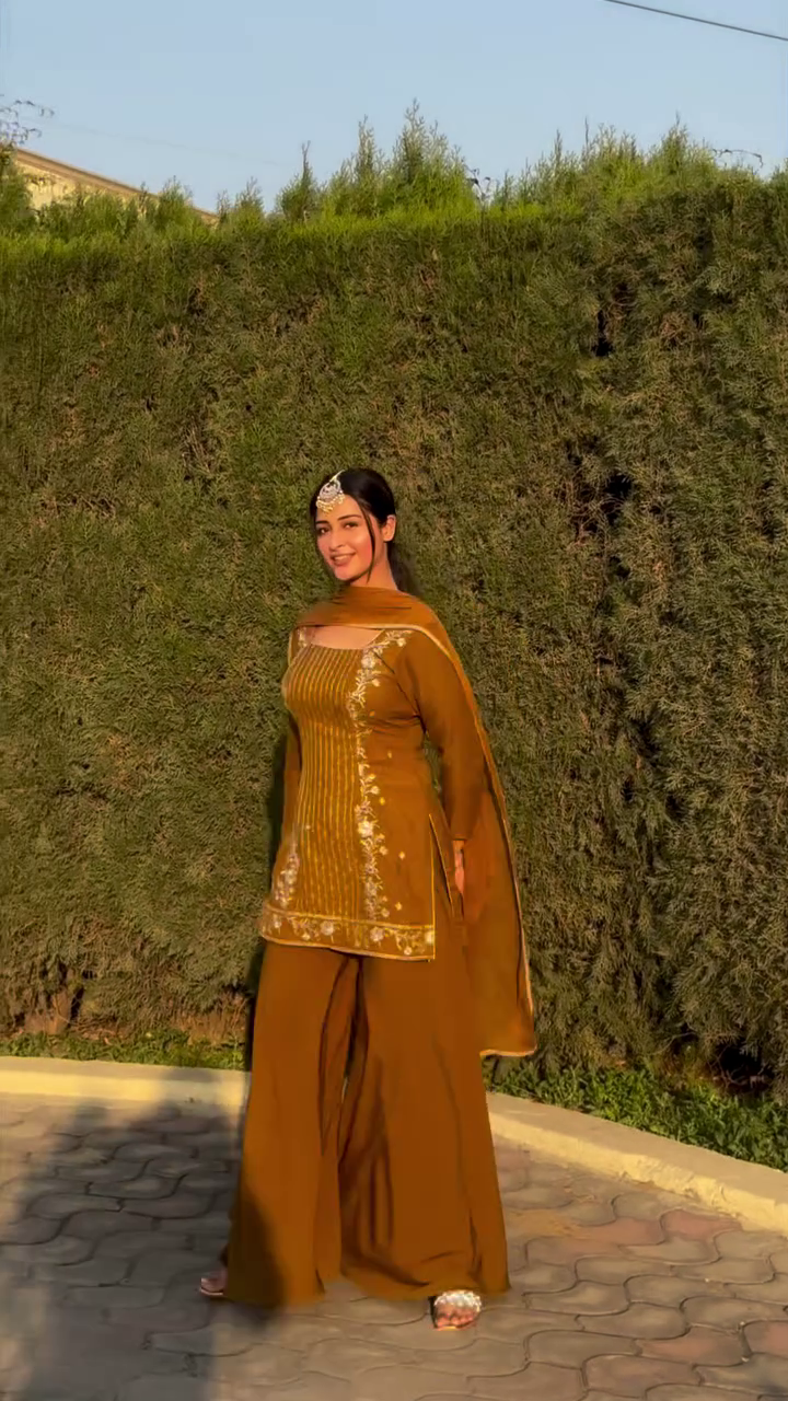 Mustard Muse Palazzo Set