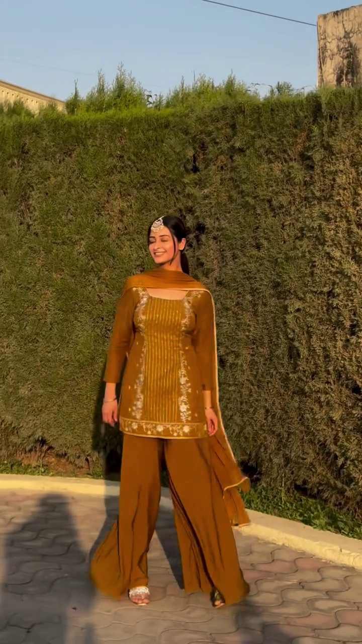 Mustard Muse Palazzo Set