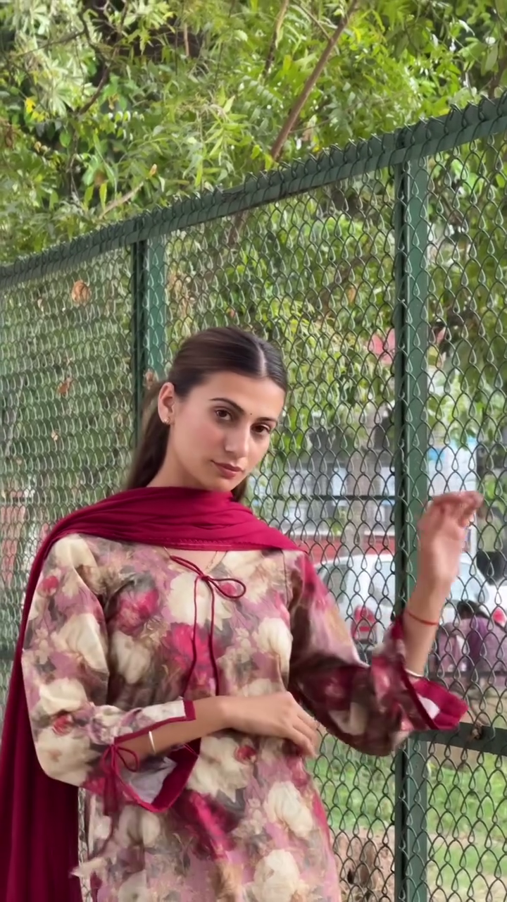 Rose Garden Printed Suit Set