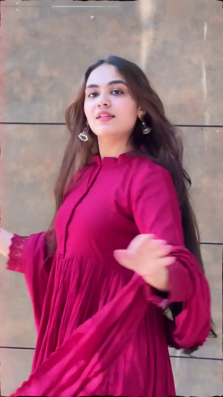 Crimson Charm Flare Kurta