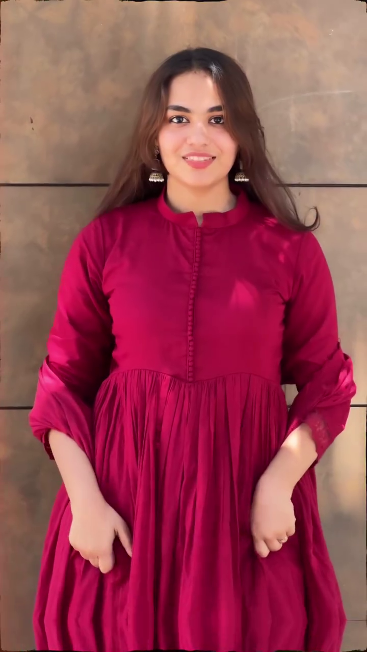 Crimson Charm Flare Kurta