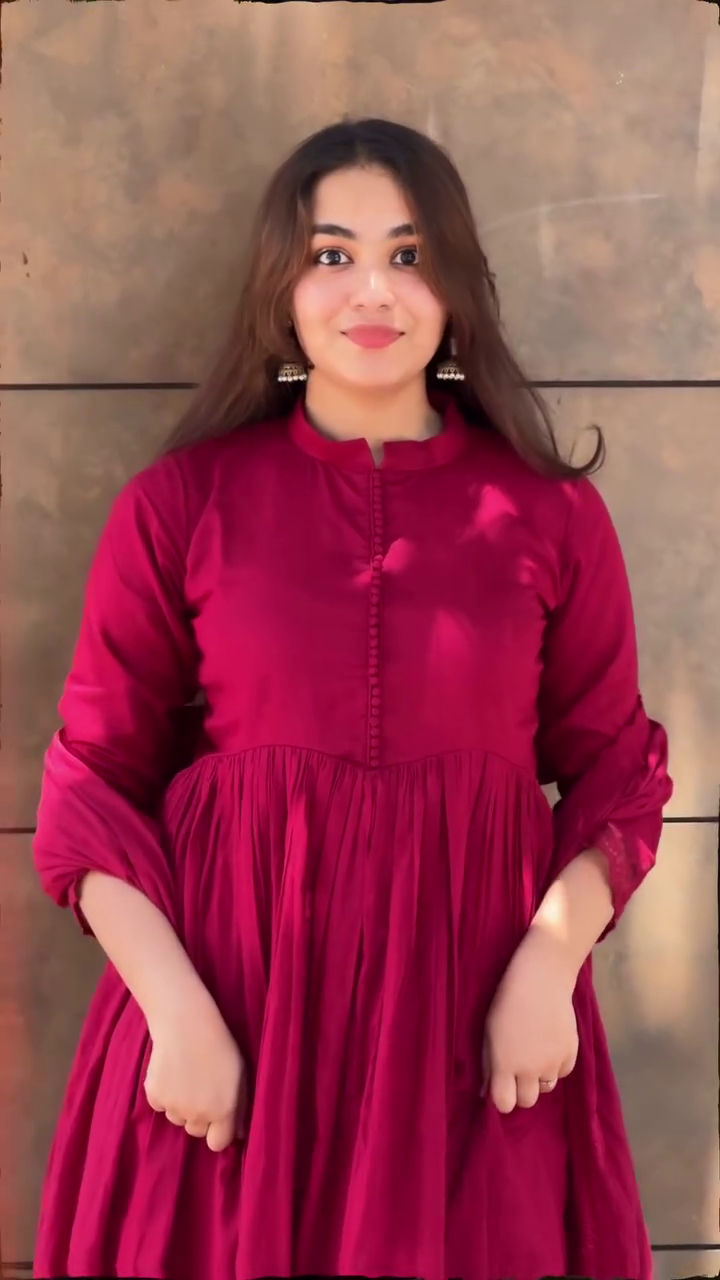 Crimson Charm Flare Kurta
