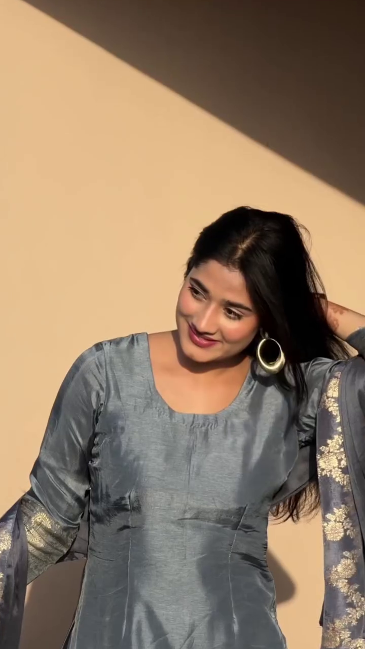 Steel Grace Silk Suit