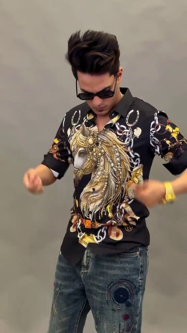 Royal Stallion Printed Shirt – Bold Luxury Statement Wear