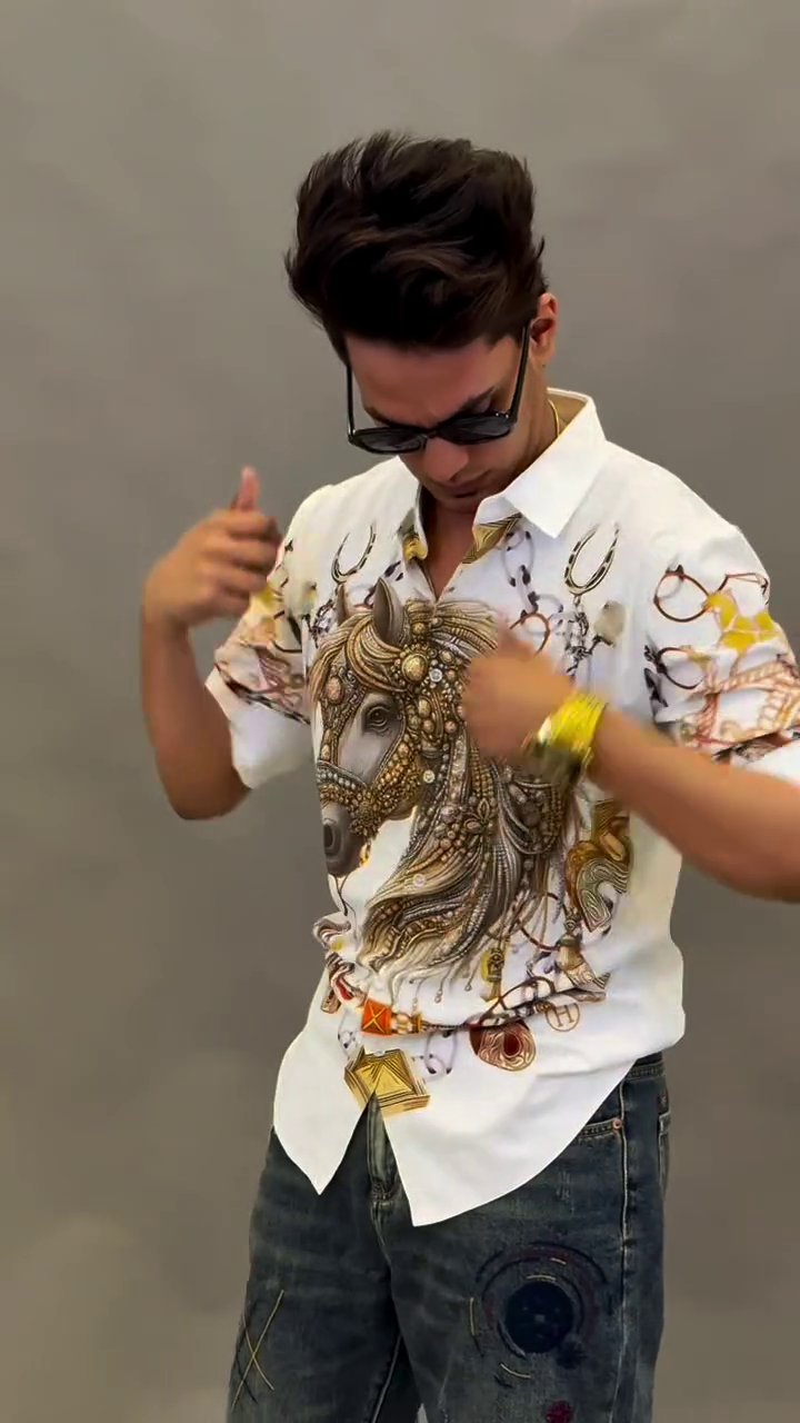 Royal Stallion Printed Shirt – Bold Luxury Statement Wear