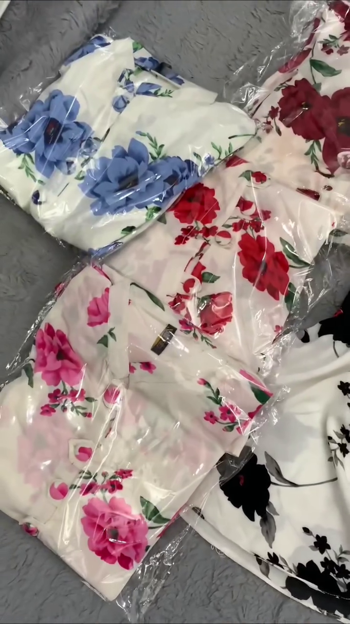 Elegant Floral Co-Ord Set – Monochrome Chic with Modern Grace