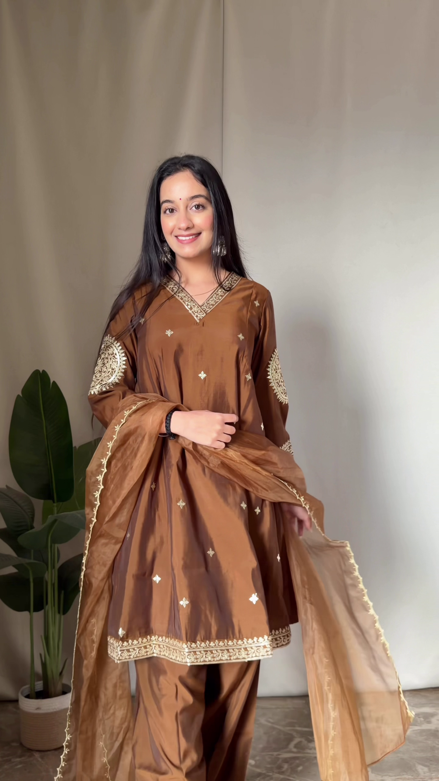 Brown Ethnic Suit Set