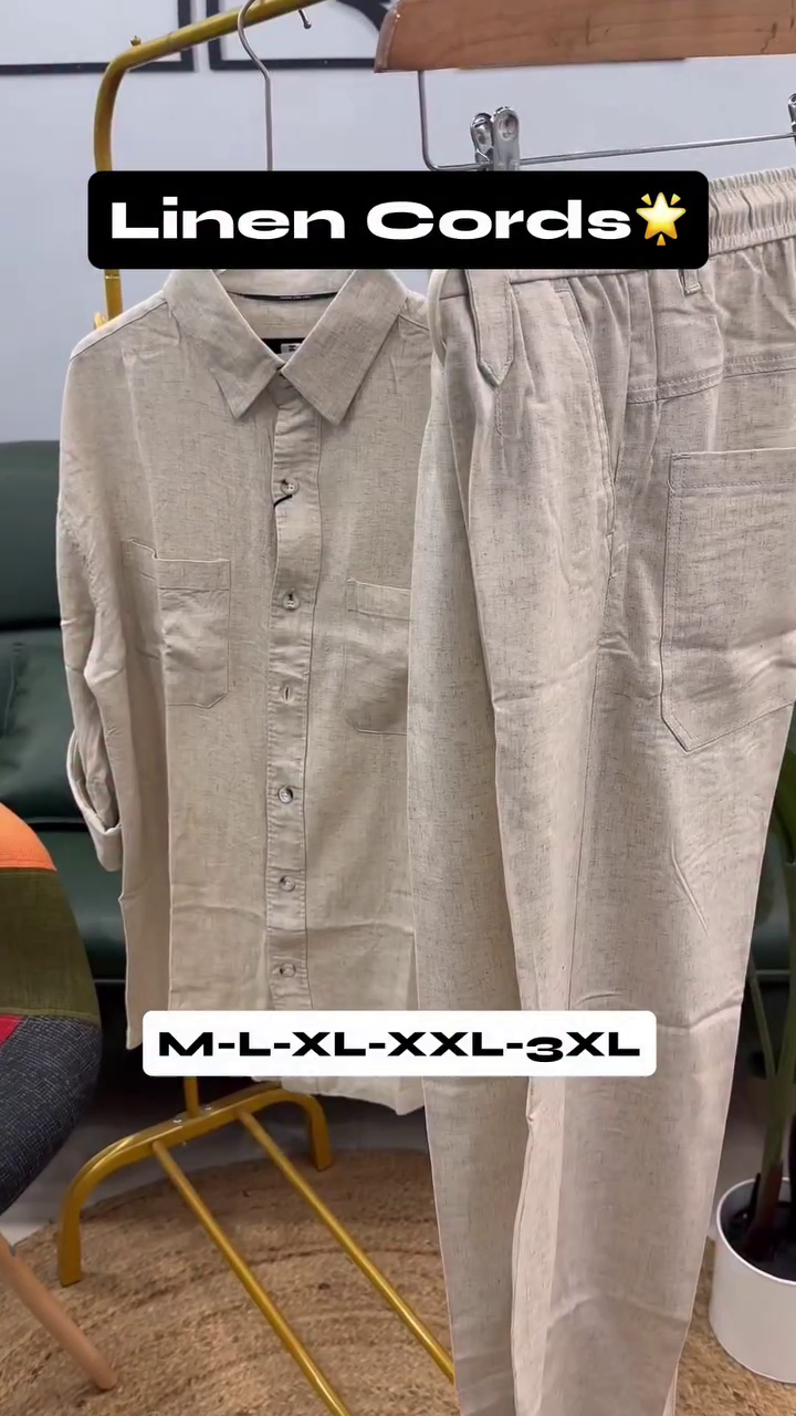 Premium Linen Cord Set for Everyday Elegance