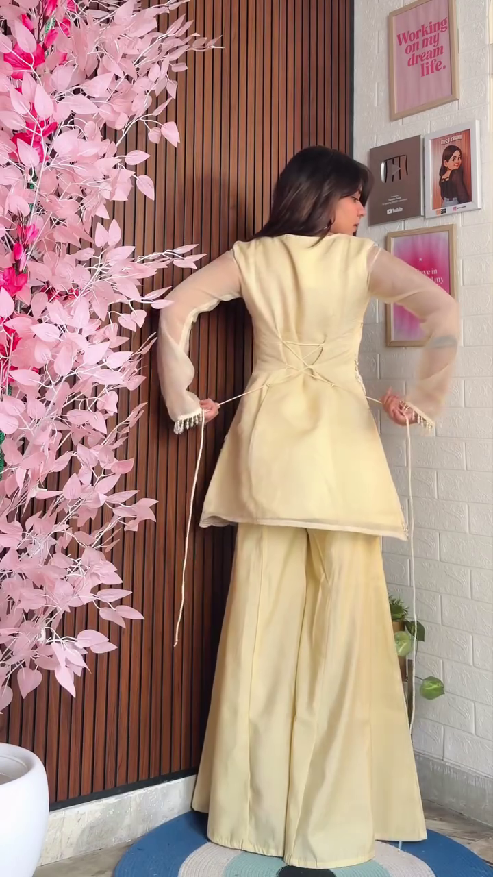 Chic Mint Kurta Palazzo Set for Every Celebration