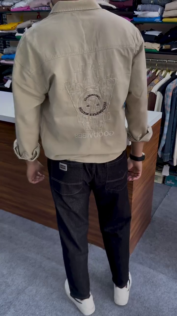 Rugged Brown Utility Shirt (Men)