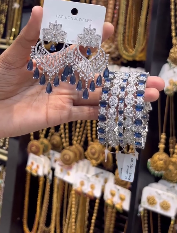 Mint Stone Statement Jewelry Set