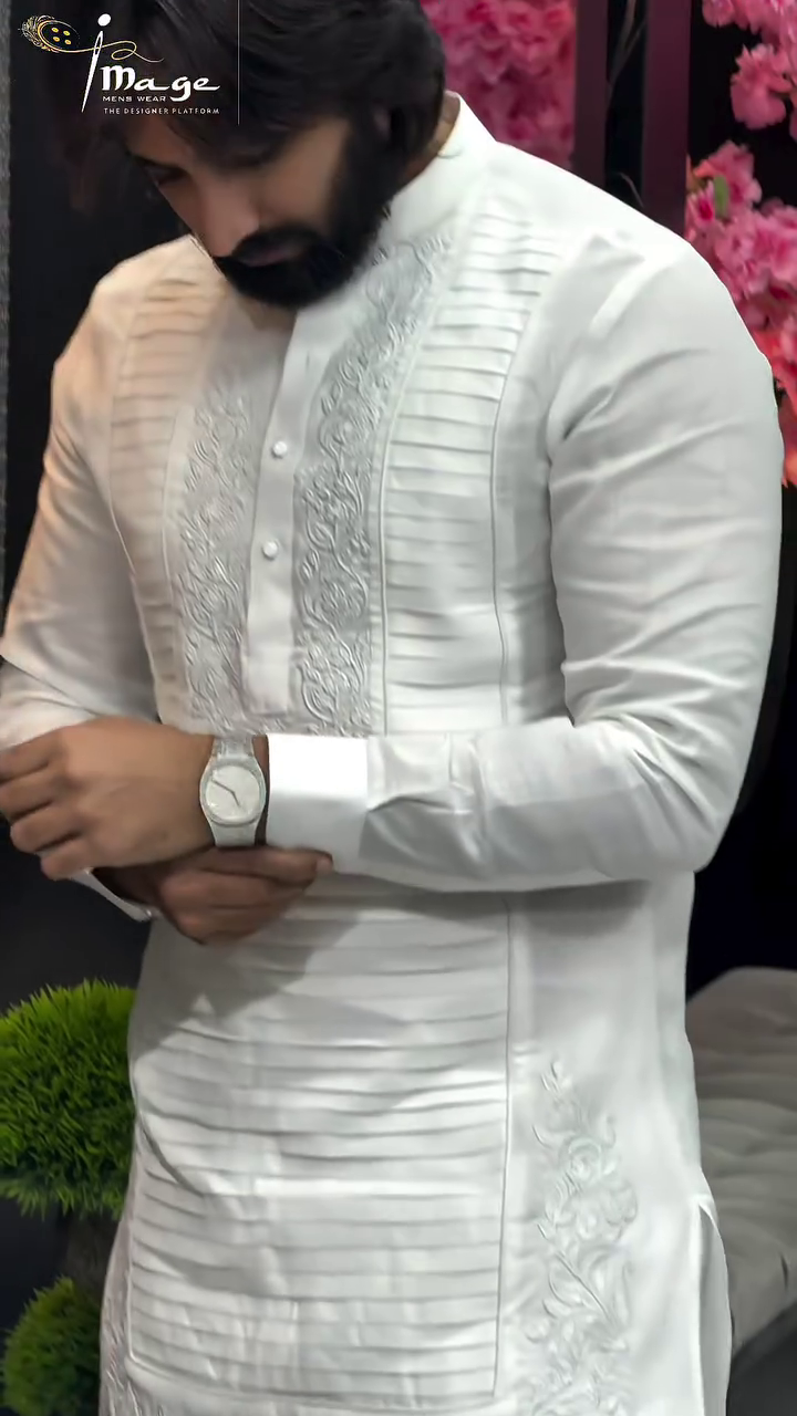White Designer Kurta for Men
