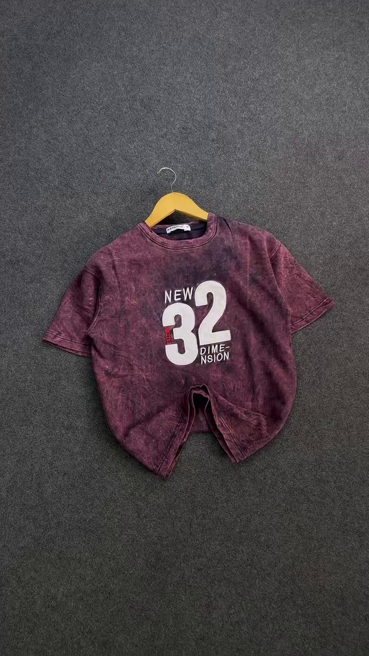 Maroon “New 32” Graphic T-Shirt