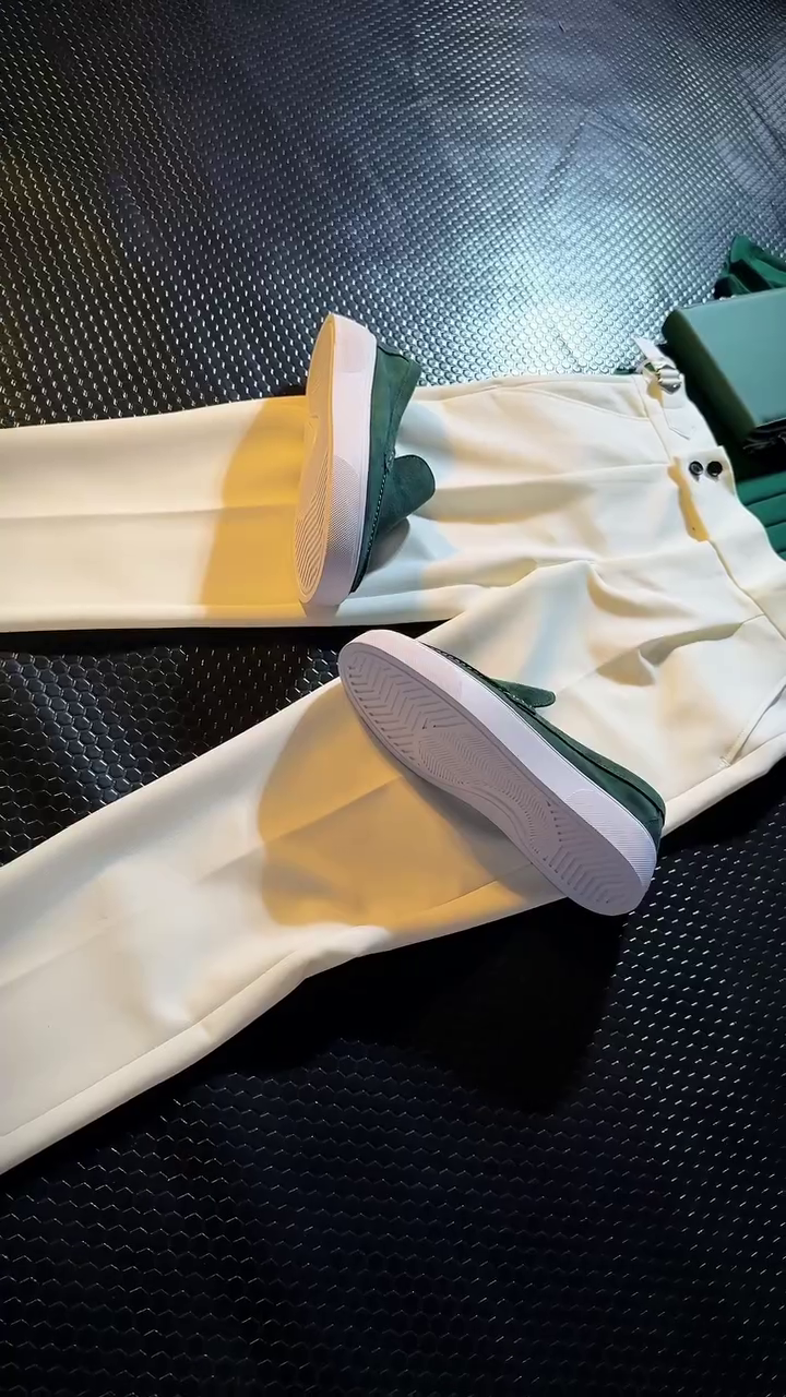 Green Polo & White Trouser Premium Set